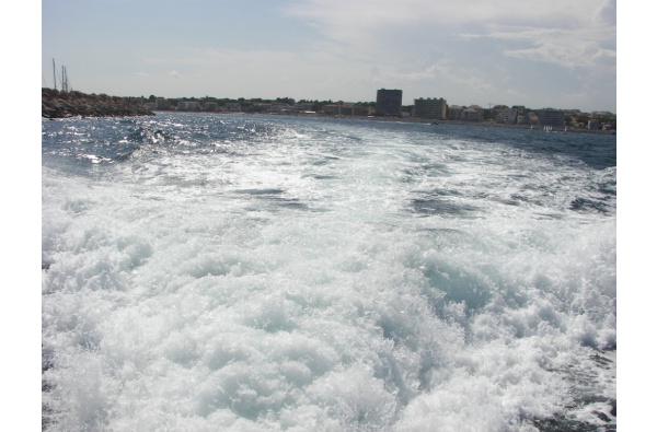 L’Escala from the sea